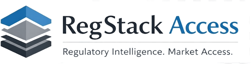 RegStack Access logo. Regulatory intelligence and market access for Asia.